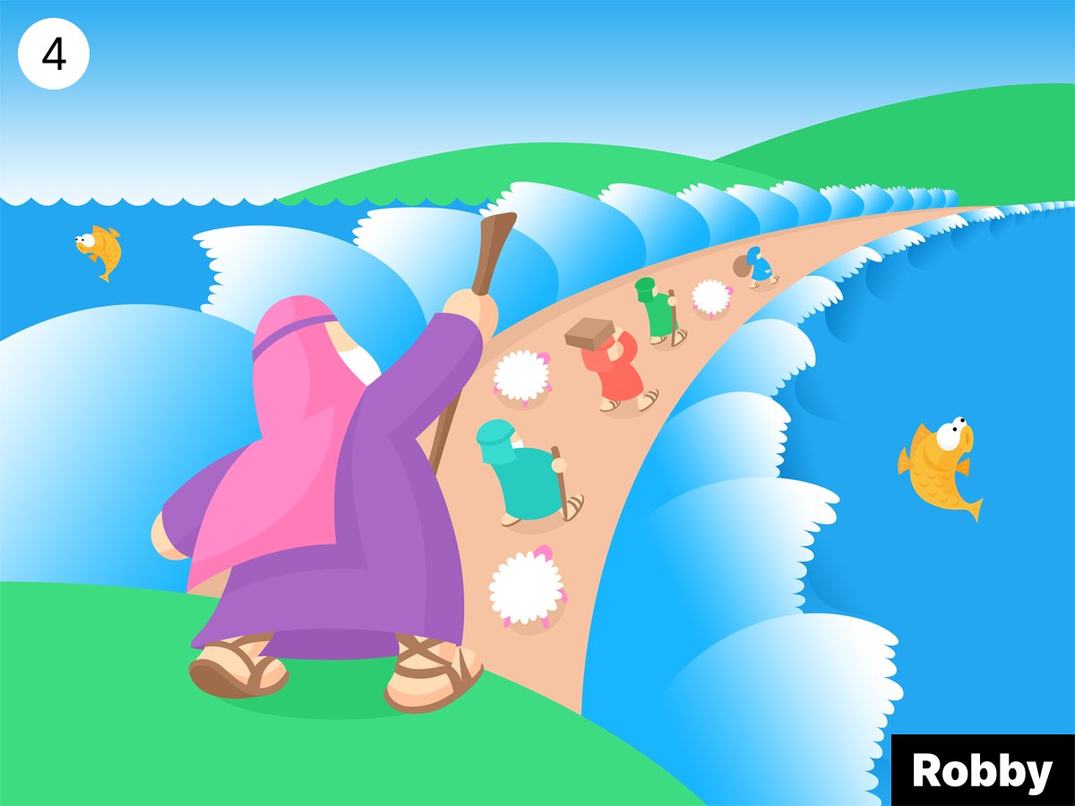 rleonardi's tweet photo. DALL-E has a difficulty to split the sea. Moses must be very frustrated now 😀 #ArtificialIntelligenceArt #DALLE https://t.co/Blyg1rpkHz