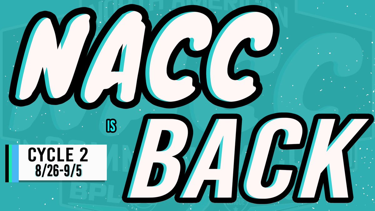 naccoverwatch's tweet image. NACC IS BACC

📅 AUG. 26TH - SEPT. 5TH

#NACC2 nacc.slmn.gg
