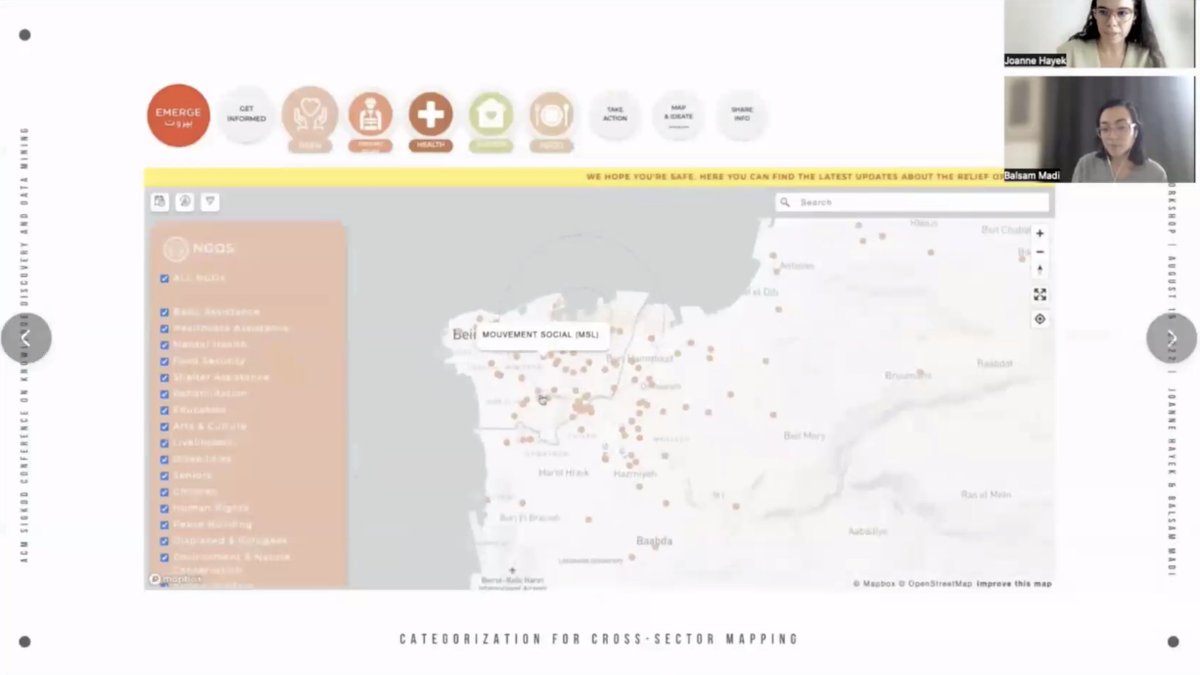 HumanitarianSys's tweet photo. How do we strengthen e-participation and co-planning in city project planning and design? Authors from the third paper session at the #KDD2022 #DatadrivenHumanitarianMapping workshop describe a new web app to achieve greater urban homeostasis. https://t.co/KdN1yTsjho