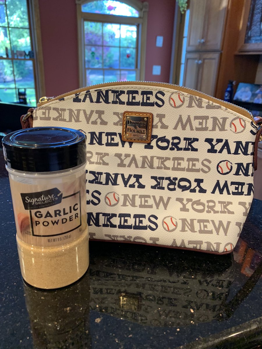 LouDCommLLC's tweet photo. - @Yankees began current spiral when Mrs. broke out the NYY handbag. She’s already swapped out the contents with another bag and I’m about to douse this one with garlic. #Tryinganything https://t.co/67G0ozZ4Bn