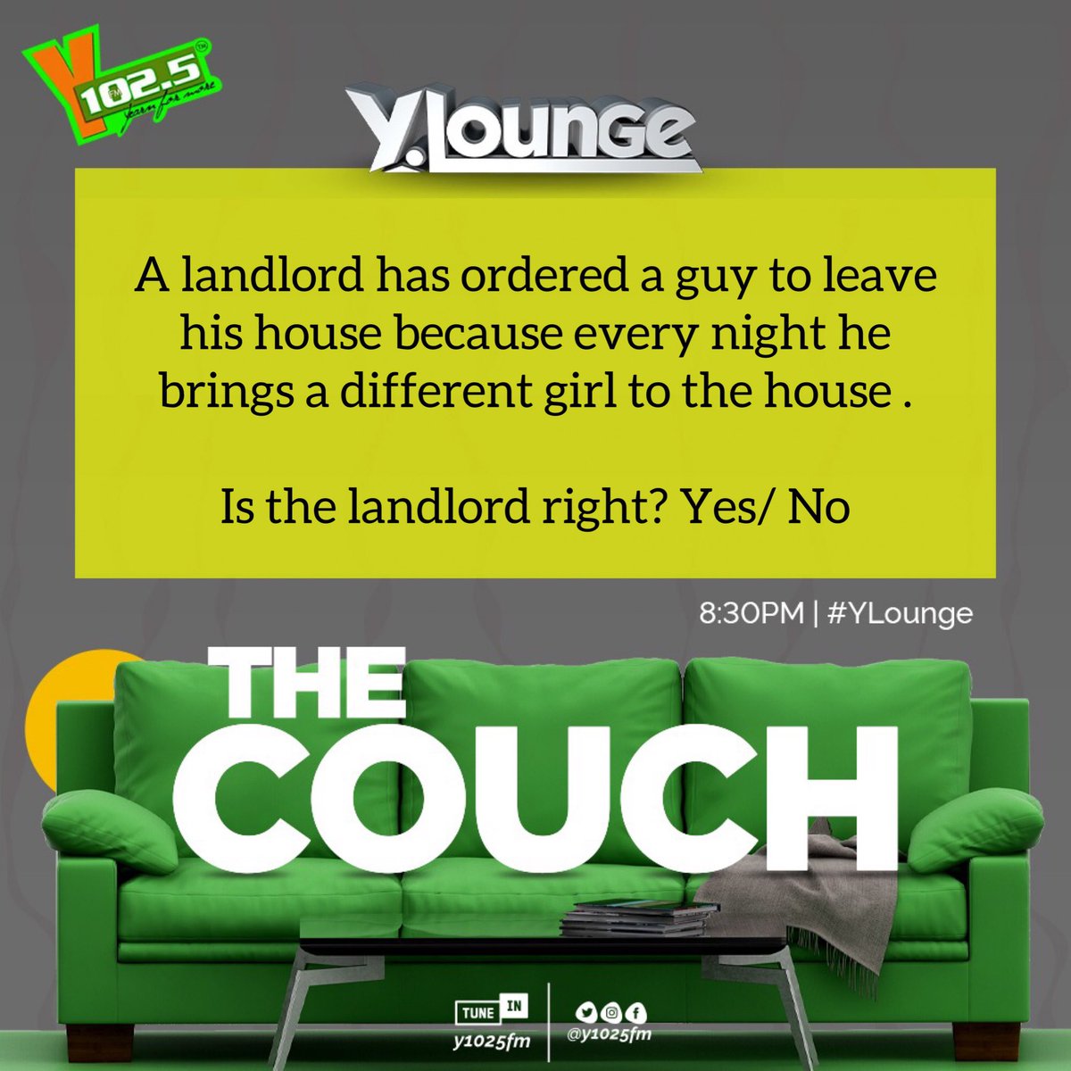 y1025fm's tweet photo. The Couch on #YLounge 

W/@AjMensahgh X @dj_lexes X @MacleanNketia 

Comment with #YLounge https://t.co/aTRzssnMy2