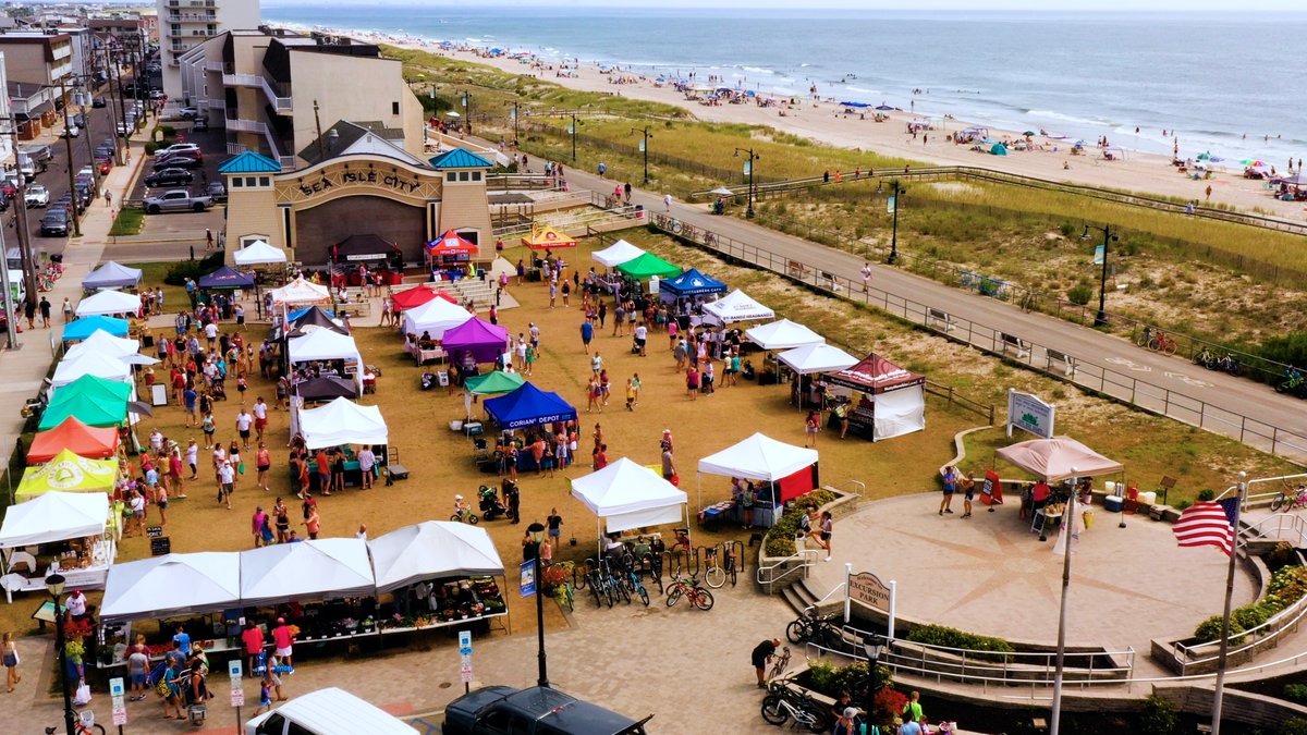 Farm fresh favorites, local craft items and delicious treats...meet us at the Farmers Market tomorrow morning and sample some of each! Held Tuesday mornings 8am-12pm through Aug. 30! 
📍 Excursion Park, Sea Isle City NJ 
#exploreseaisle