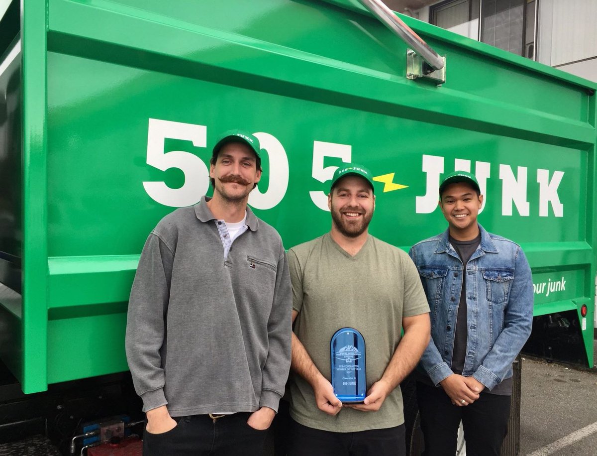 505Junk's tweet photo. It is amazing how time flies! Today marks the 10 year work anniversary for our Director of Operations, Alex Elsey.  🎉

This company would not be where it is today without Alex, and we are extremely grateful for his hard work and loyalty to 505-Junk. https://t.co/kcTX1Wo70h