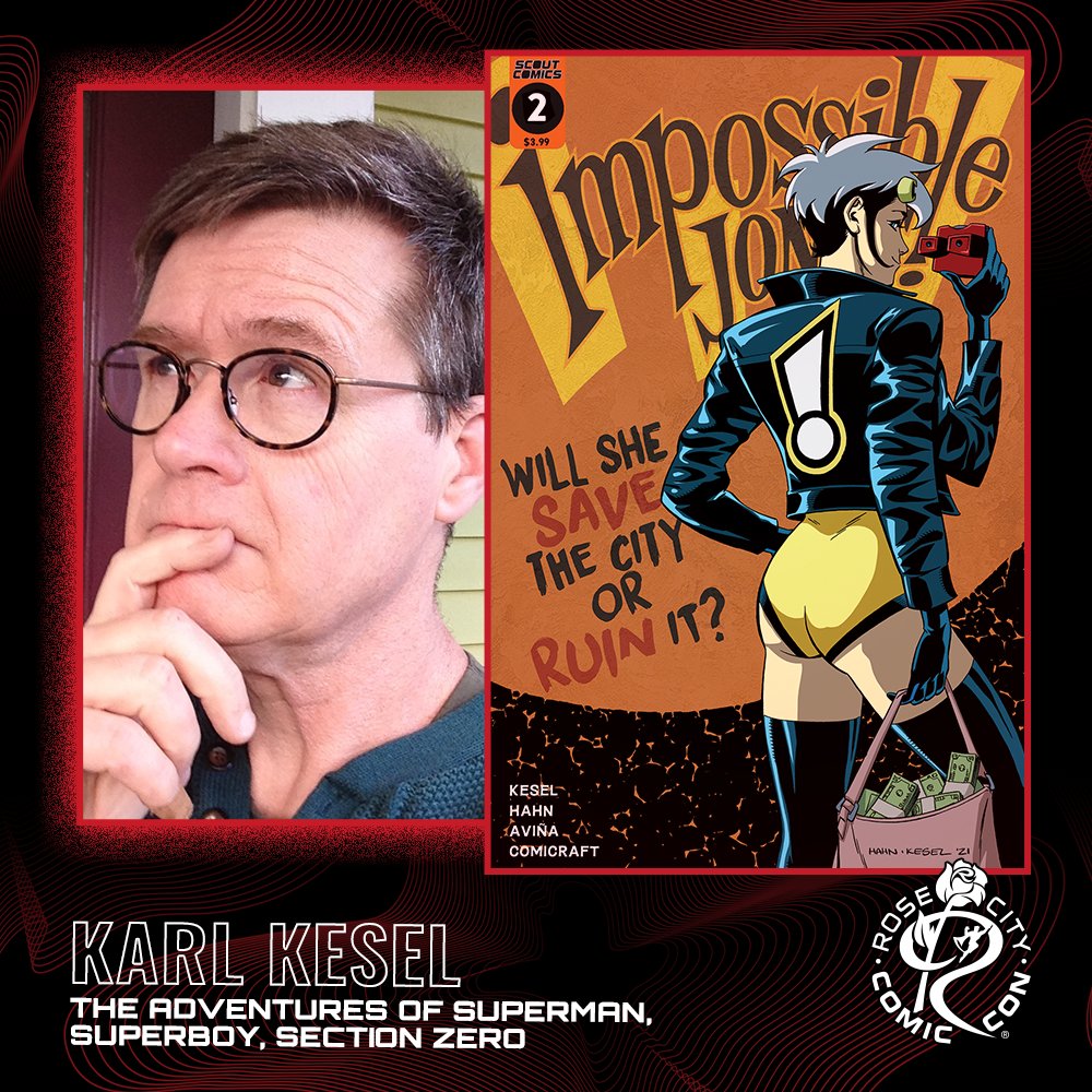RoseCityCC's tweet photo. ✨ CREATOR ANNOUNCEMENT ✨
Meet writer and artist @KarlKesel at #RoseCityComicCon 2022! Karl is best known for his work on #ImpossibleJones, #TheAdventuresofSuperman, #Superboy, #SectionZero, and more!
👤 Guests: https://t.co/TnurRQjBHz
🎟️ Badges: https://t.co/lfxJEovFT3 https://t.co/uOOfZNrpnR