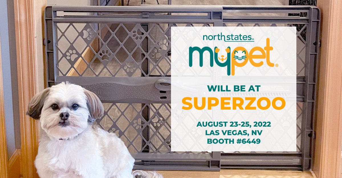 NorthStatesInd's tweet photo. We're exhibiting at @superzootweet in Las Vegas next week! Stop by booth #6449 to check out our pet safety products, pet gates, pet yards, and birdfeeders. We’ll be there August 23-25! #SZ22 #SuperZoo22 #PetProduct #PetPro #PetTradeShow #SuperZoo https://t.co/bRX3HW59gR
