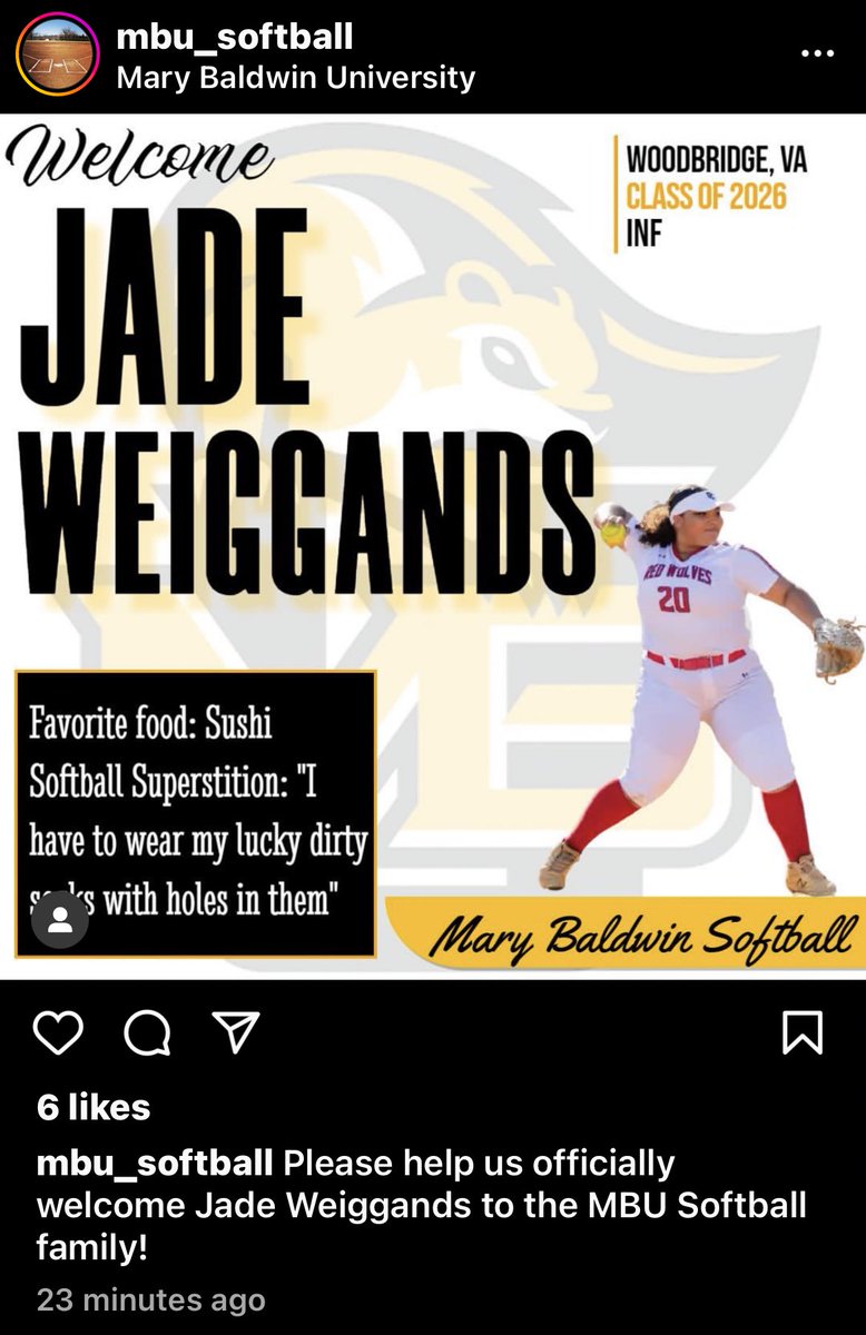 Can’t wait! 🥎💪🏽#softball #MBU