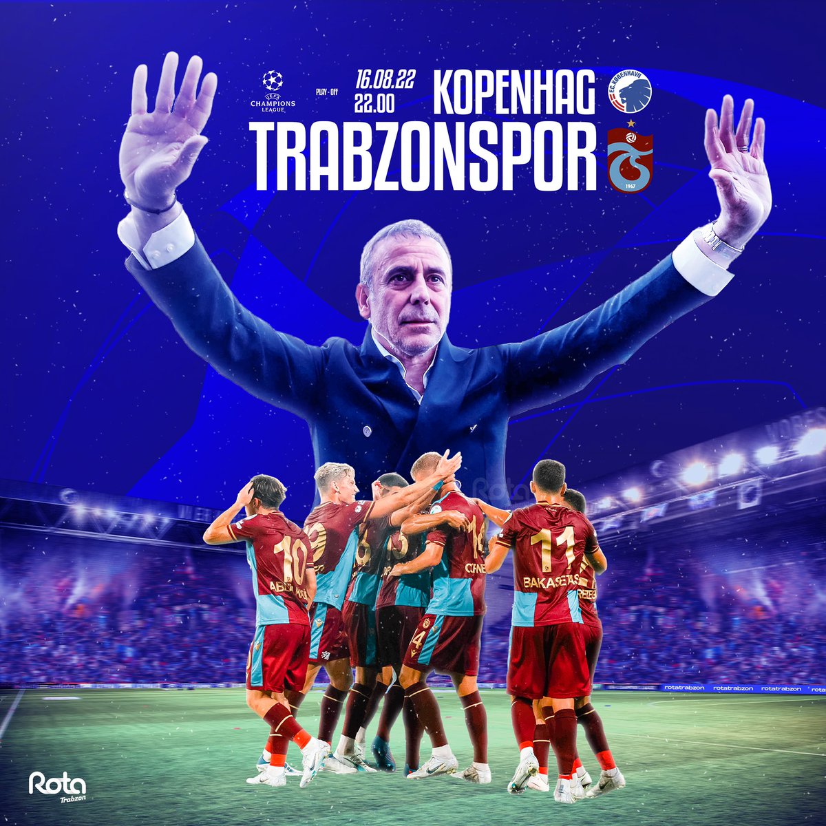 🔥 Şampiyonlar Ligi Play Off 1/2
⚽ #Kopenhag 🆚 #Trabzonspor 
🗓️ 16.08.2022 Salı
⏰ 22:00
🏟️ Parken Stadı
📺 Exxen
