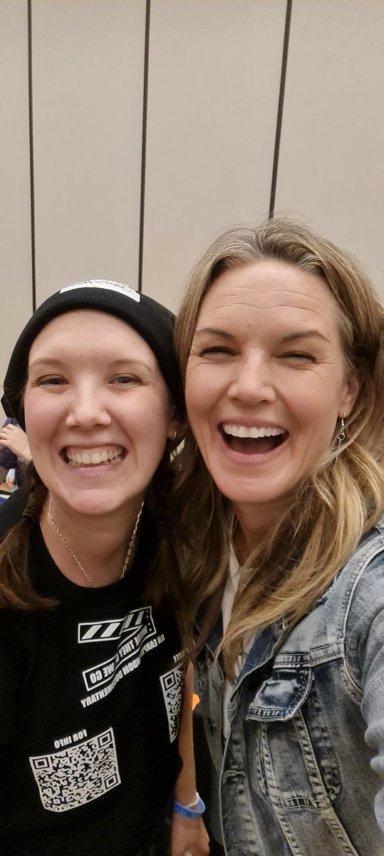 JoBoShortys's tweet photo. I love making @KateDrummond_  laugh 😜🤣fellow shenanigan maker. You are a joy to be around.

All the best with the doggy charity.

#TroubleMakerNotRuleBreaker
#EHcon #ehconcanada #Ehcon22 #WynonnaEarp #BringWynonnaHome https://t.co/G2h5qhBlFw