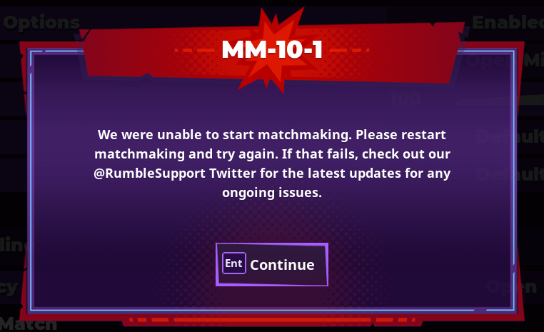 Skully_360's tweet photo. @RumbleSupport Hey, my game wont join games at all screenshot below https://t.co/EVQsczKLdb