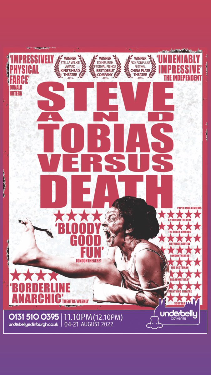 papermugtheatre's tweet photo. Hey @stamptown_ 👋🏼 
Looking for a late-night, bloodbath comedy play about the Zombie Apocolypse? It’s filled with blood, gore and excessive fight scenes. We’re here til the 21st! 

23.10 - IRON BELLY, COWGATE https://t.co/T58bgq90op