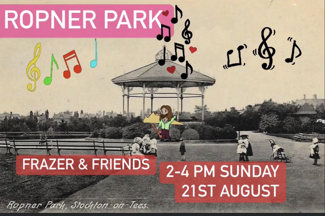 DennisBaileyPLU's tweet photo. @FrazerLambert live in The Park 21/8 - Sunday afternoon 2-4 PM Singing solo original songs and joined by The 1933 Choir also to perform a few Lambert &amp; Bailey originals @DennisBaileyPLU @friendsofropner https://t.co/8xv7uYLbHw
