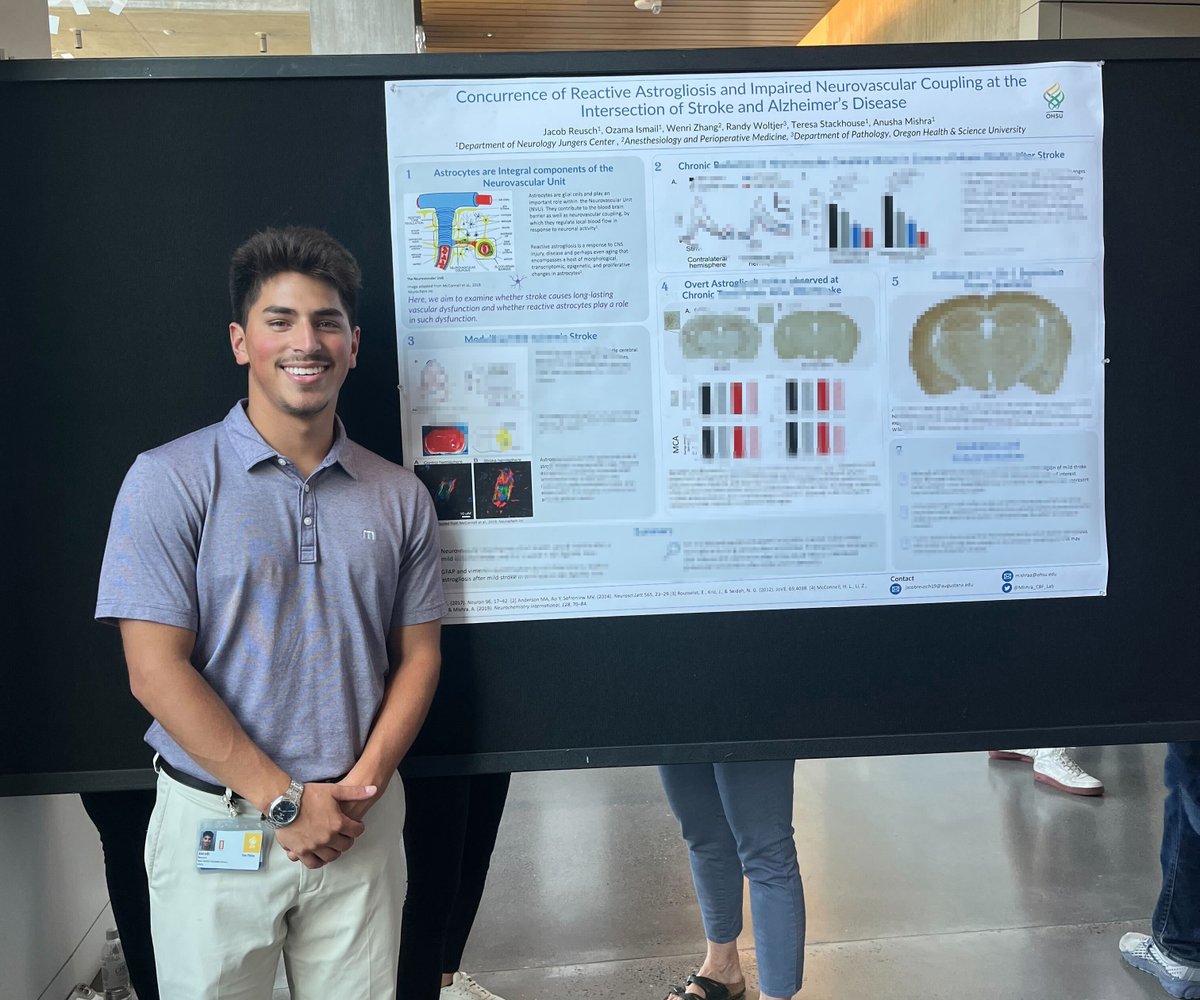 Mishra_CBF_Lab's tweet photo. Two Mishra lab summer interns - Jacob Reusch, a soon-to-be-senior @Augustana_IL (with poster), and Mariama Bah, a rising high school junior (2nd from right in group photo), both did a fantastic job presenting their research last week! https://t.co/XP05bEndwp
