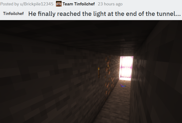 The Hermitcraft reddit be filling me with tears right now... y'all are amazing people. RIP TFC. It has really hit home after talking to the other Hermits today :-(