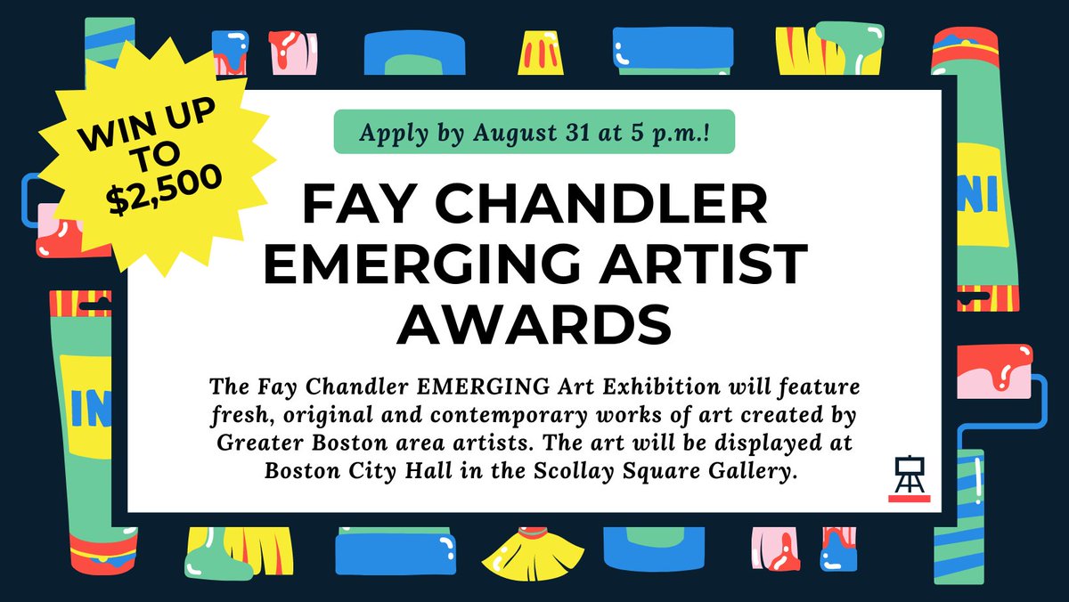 ArtsinBoston's tweet photo. We're looking for emerging artists to submit their original work for the chance to have it displayed in City Hall as part of the Fay Chandler Emerging Artist Exhibition and Awards. 

Learn more: https://t.co/Rfl5ZyO4Ci
Submit your artwork: https://t.co/cWIVZJs27U https://t.co/Nr0QPbsa2w