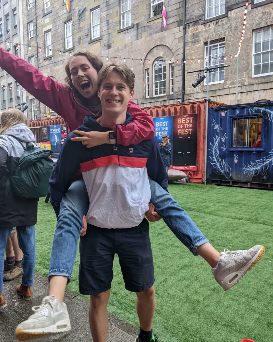 ImprintsPlay's tweet photo. Our romantic leads are delighted with the first show. 

Imprints opened today at Paradise in Augustines at 16:40. The heartwarming play is on until Saturday though, so get booked up! 

#makeyourfringe #edfringe2022 #edfringe https://t.co/AFRFea8tDp