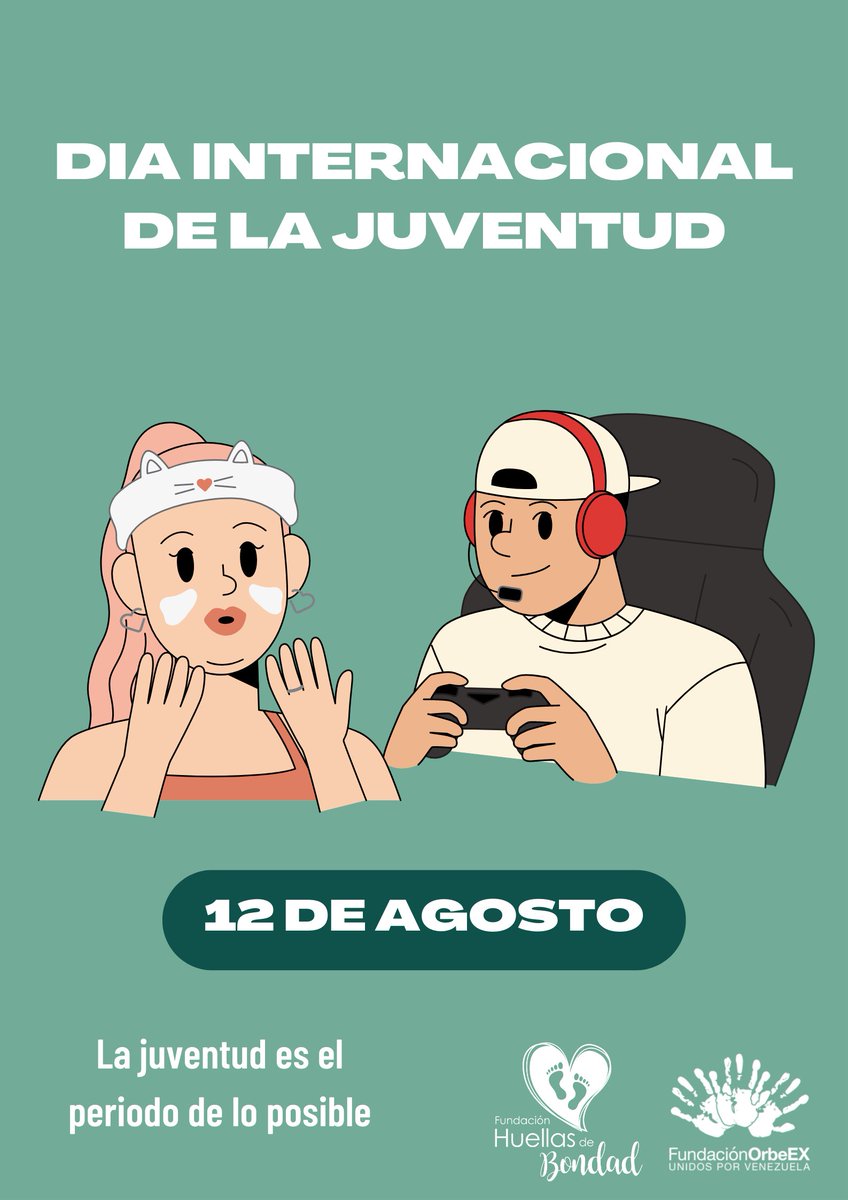 El pasado 12 de agosto se celebró el Día Internacional de la Juventud, una fecha promovida por la ONU que busca la participación de los jóvenes en todos los ámbitos de la sociedad.

#JuventudPresenteYFuturo #Juventud #Efemeride