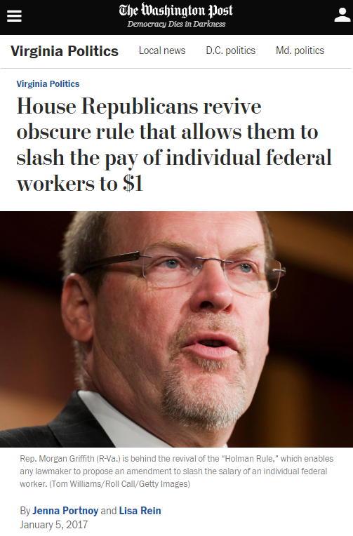 Rep. Don Beyer on Twitter: "A Republican majority could use the Holman Rule  to try to eliminate the salary of Merrick Garland, Christopher Wray, others  in the FBI and DOJ, or zero