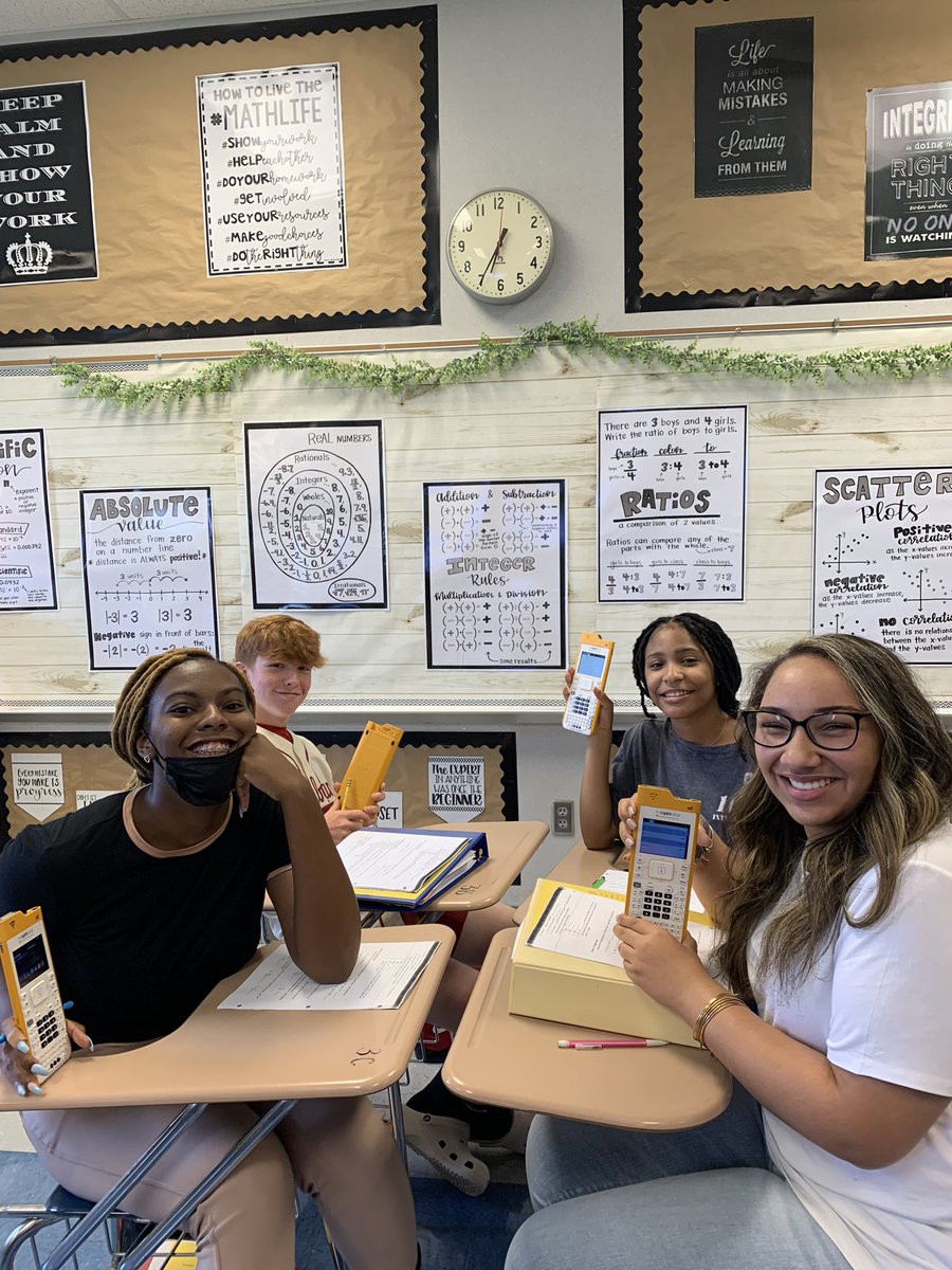 MrsCollsenMath's tweet photo. Day 4: @TICalculators TI-nspire calculator SCAVENGER HUNT 🔍 first time EVER for these middle schoolers to use nspires! #hillcrestMSpats #iteachmath #MTBoS #tinspire https://t.co/relJaiaHeC