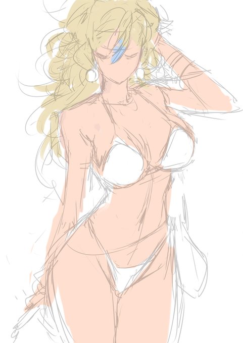 うちの子で夏らしいラフできた 