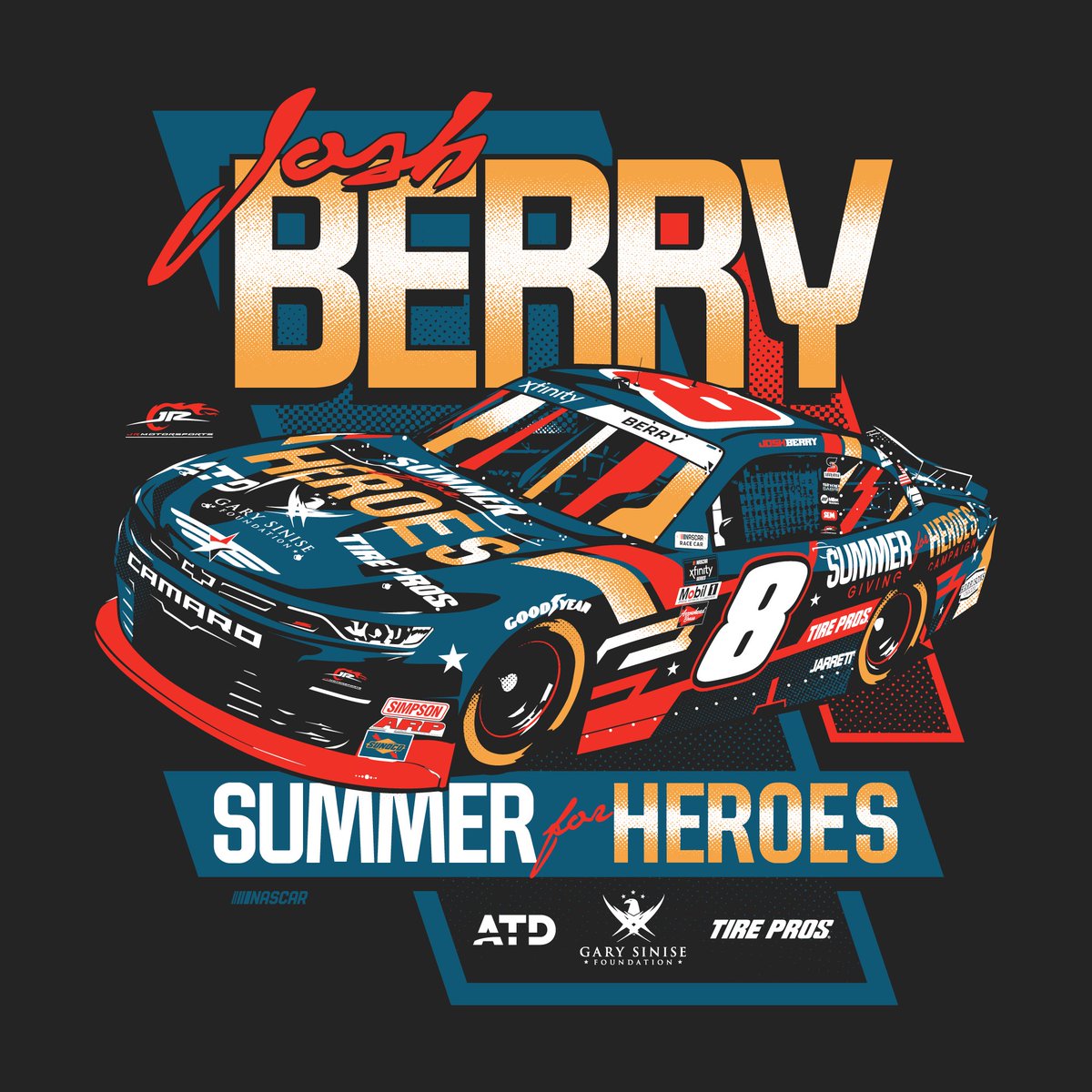 JRMotorsports's tweet photo. NEWS: JRM and @tirepros supporting @GarySiniseFound as part of Summer for Heroes Giving Campaign; special scheme to run @WGI and @DAYTONA. 

More details ➡️ https://t.co/VNrnyyiXiz https://t.co/zl8WhORyhR