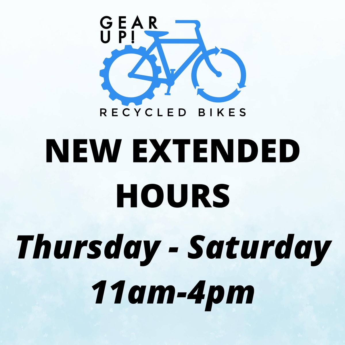 We have new extended hours! Until September 3rd, shop Thursday-Saturday 11am-4pm! If you'd like to shop Monday-Wednesday, DM us or email gearup.kingston@gmail.com to arrange an appointment. You can view all available bikes under the "Our Bikes" tab of our website!
