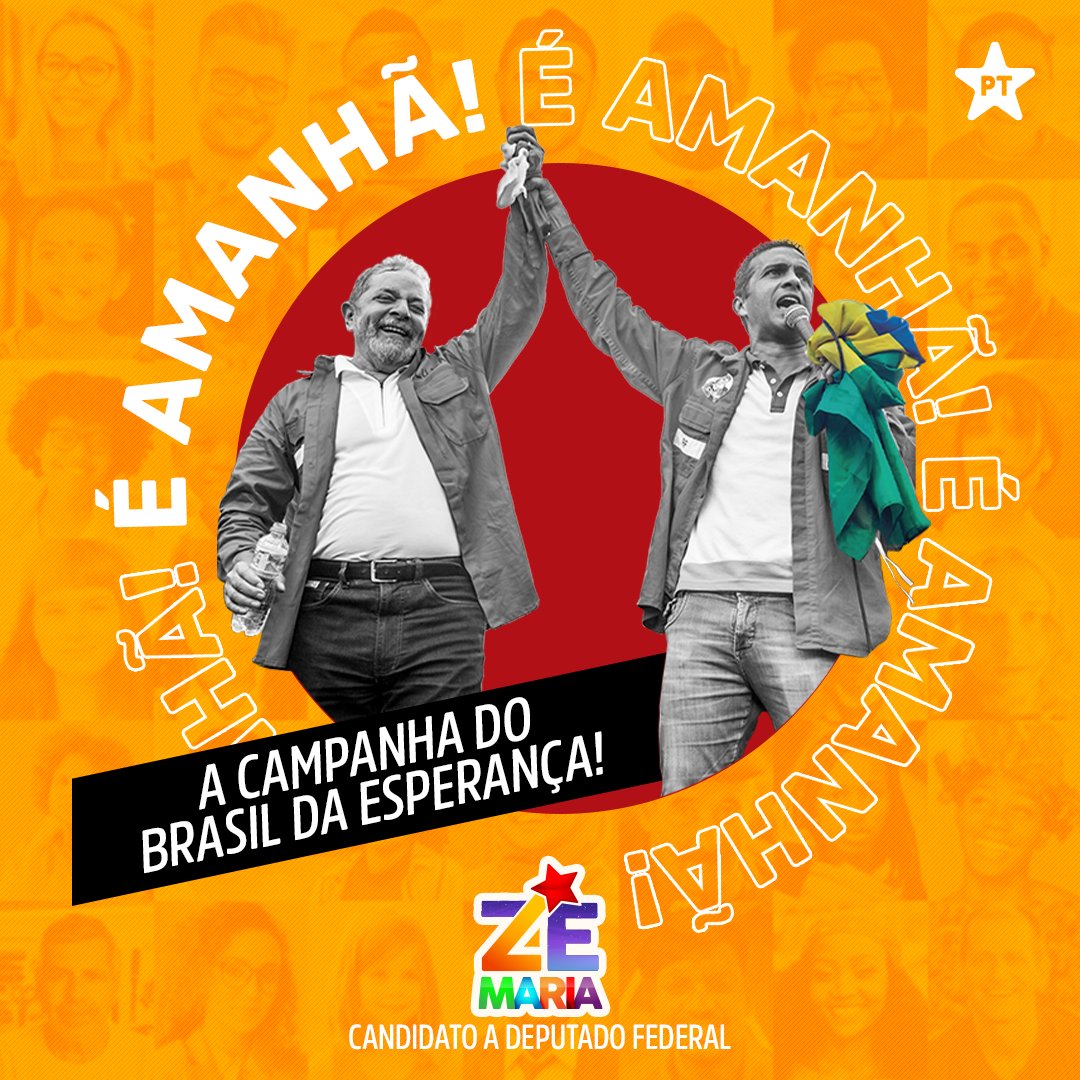 zemariarj's tweet photo. É amanhã, companheirada!
Logo será dada a largada, para o momento que vai definir o Brasil da esperança em outubro🇧🇷!
Eu estou muito animado e vocês😄?
Comente aqui a mensagem de esperança que você deseja para o Brasil!
#ZeMariaRangel #Eleicoes2022 #PT #ZePeloRio #LulaPeloBrasil https://t.co/2AHPxltmiG