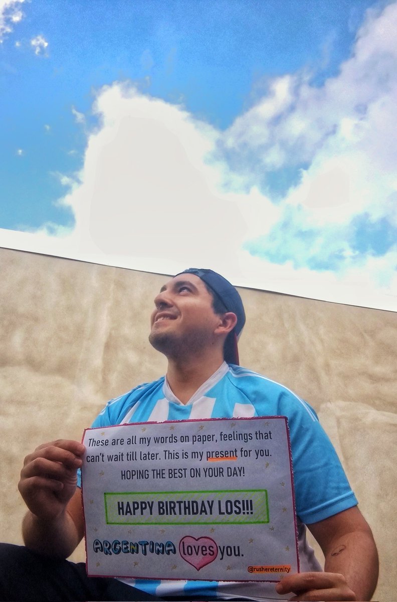 rushereternity's tweet photo. Happy Big Time Birthday LOS! Thank you for being the most lovely human being! I love you❤️
Argentina loves you as well! 🇦🇷
@TheCarlosPena #HBDCarlosPV 🎂 https://t.co/GHU4SI5djI