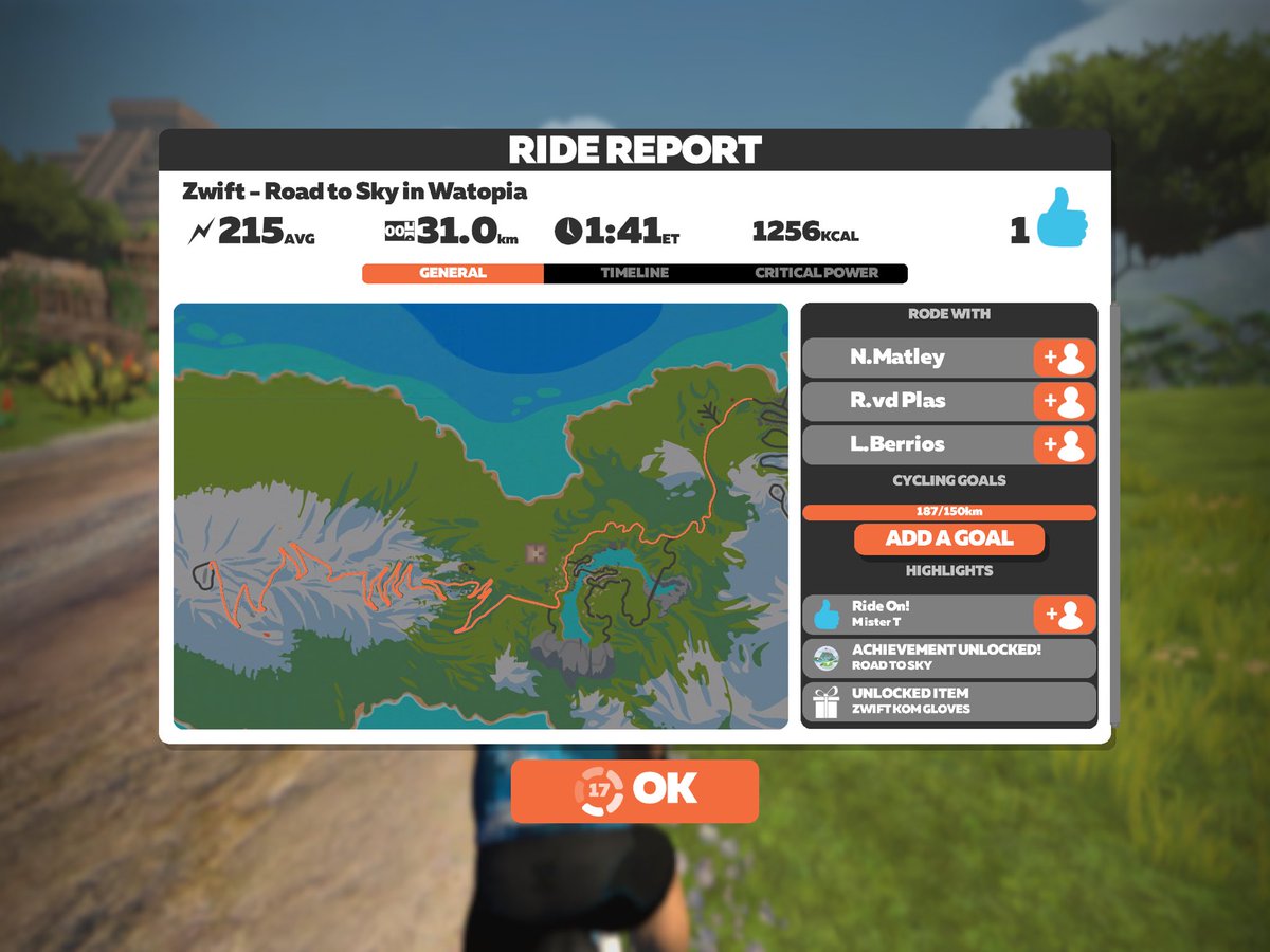 Capta1nDuck's tweet photo. First time up #alpeduzwift and won’t be in a rush to do that again. Powered on Haribo Tangfastics. @GoZwift @zwiftinsider #zwift #roadtosky #alpeduzwift #cycling #jellylegs https://t.co/8vitx99gLF