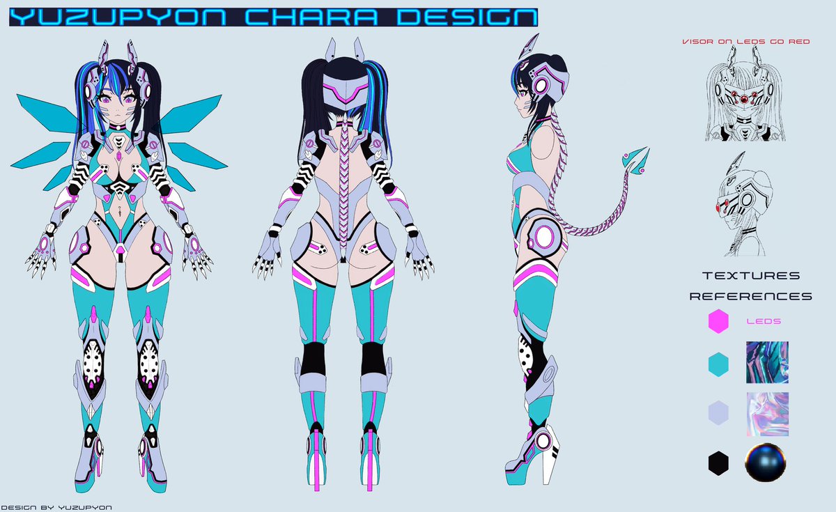 The original Cyber YuzuPyon concept sheet 💙

#VtubersUprising #Vtuber https://t.co/eGtfpirgGw