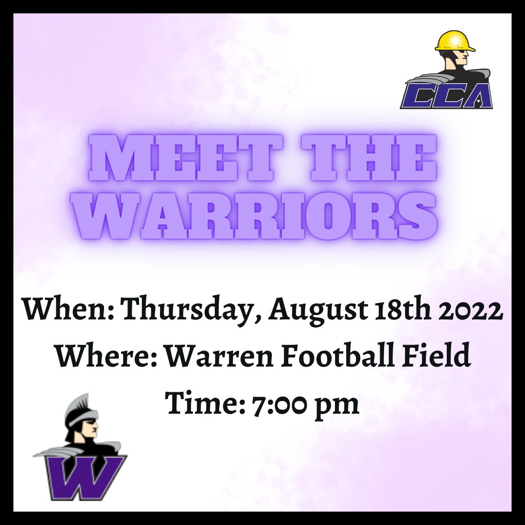 Come meet our Warriors on Thursday night! Hope to see you there! <a href="/NISDCCA/">CCA High School</a> #WarriorNation #NISDIgnited