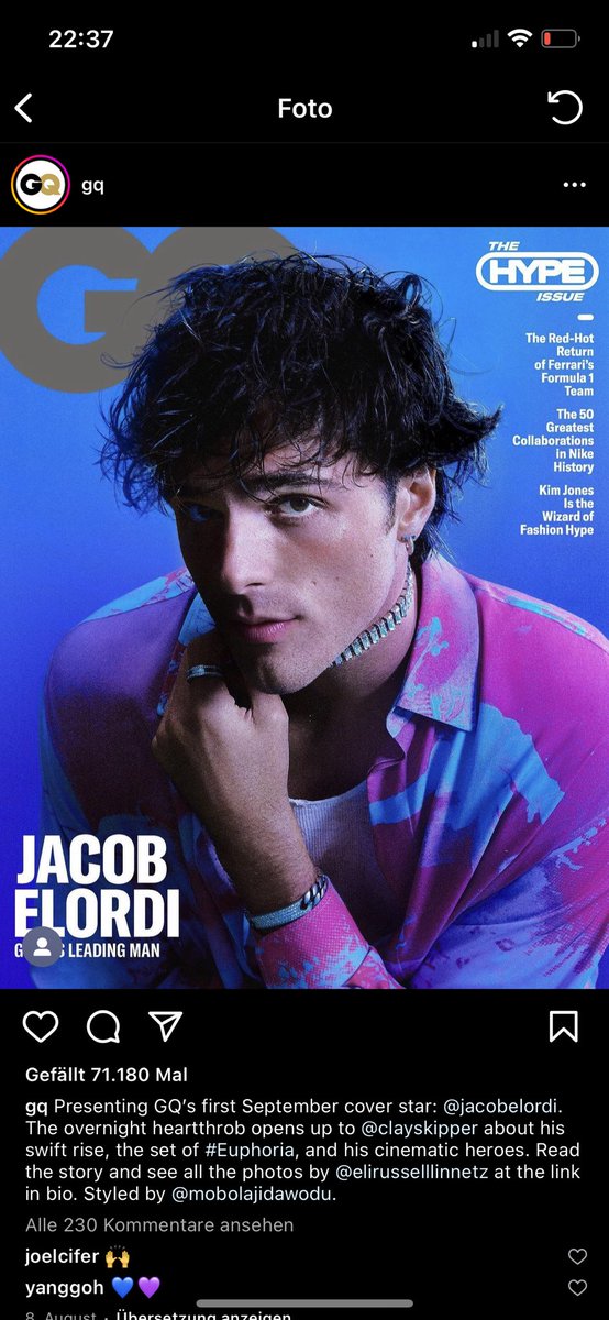 WE ARE GOING TO BE INCLUDED IN FUCKIN GQ