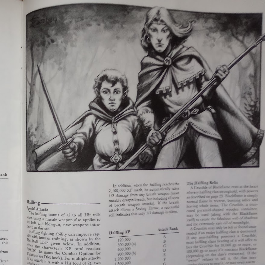 ItensRarosRPG's tweet photo. As ilustrações internas são do Larry Elmore e do Jeff Easley e a capa do Elmore é espetacular. A partir do Companion os livros BECMI são mais chatinhos de achar (cada vez menos vendidos, e com tiragens mais baixas), ainda mais completos e por um preço factível. https://t.co/AdQhGrBFRW