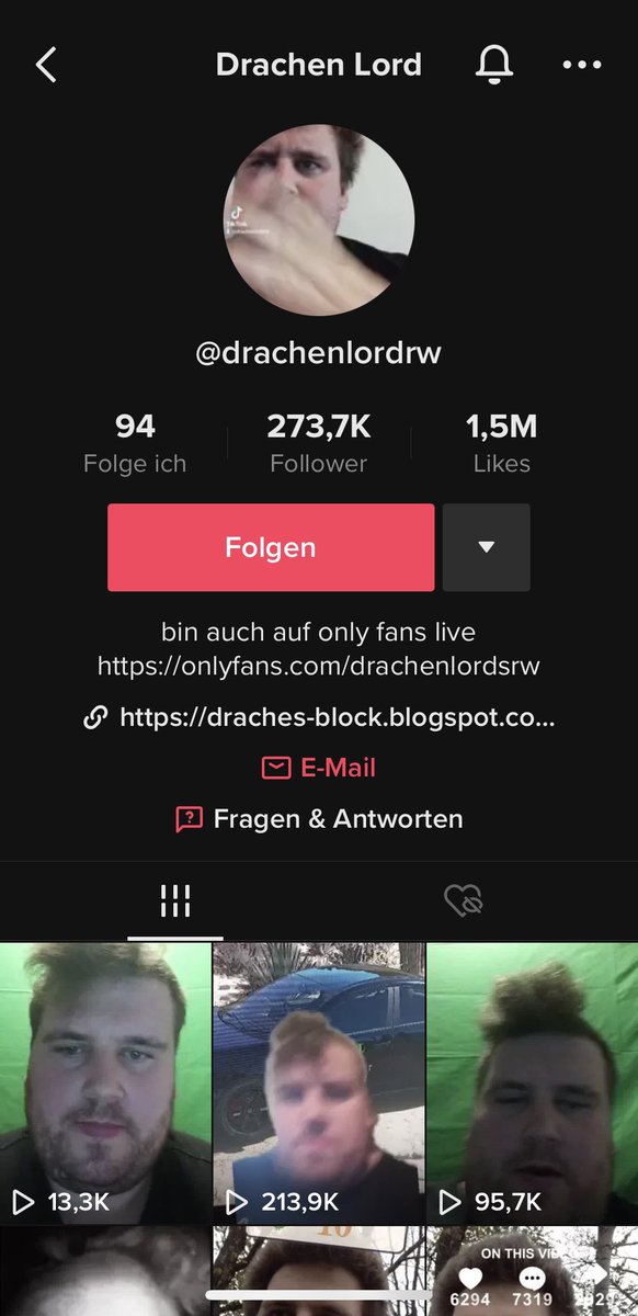 trash_mo's tweet photo. #drachenlord Hallo Liebes @tiktok_de Team bin zufällig auf einen User auf eure Platform gestoßen der sehr Stark sein Onlyfans auf sein Profil bewirbt ich schätze eure Platform sehr aber sowas kann man dich den Minderjährigen auf eurer Platform nicht  zumuten oder ? https://t.co/8RzGCX6N5t