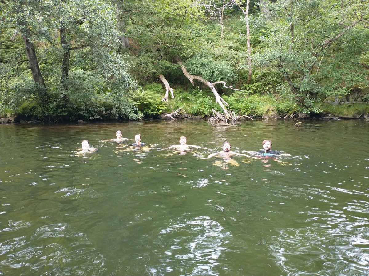 Spencer_D60's tweet photo. First summer lab day out since the BeforeTimes- tour of @PenderynWhisky,  a walk and a wild swim in the wonderful Brecon Beacons. Thanks to the group for a great day! https://t.co/6kGsk0095B