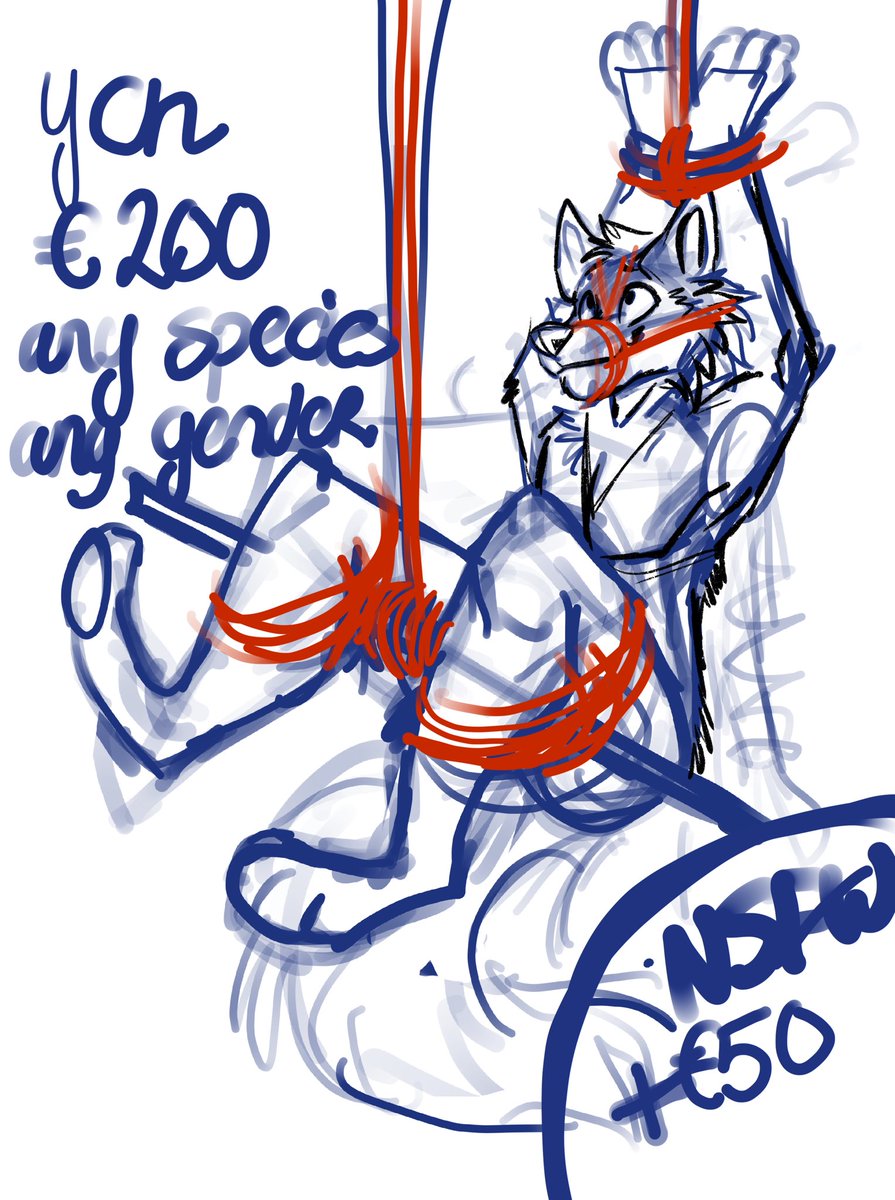 Quick ropey Y C H up for grabs ✨
Any gender, any species 
Done within 2-3 weeks. 
Fully coloured! 
N/s/f/w includes an added section to show what’s.. happening elsewhere 👀
P !! y m e n t via p*ypul via in voice 

Comment / DM to claim 💜