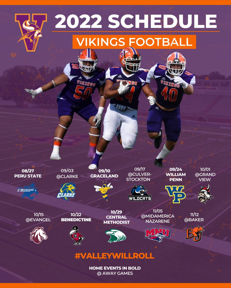 Schedule Poster! <a href="/MovalFootball/">MVC_Football</a> #valleywillroll