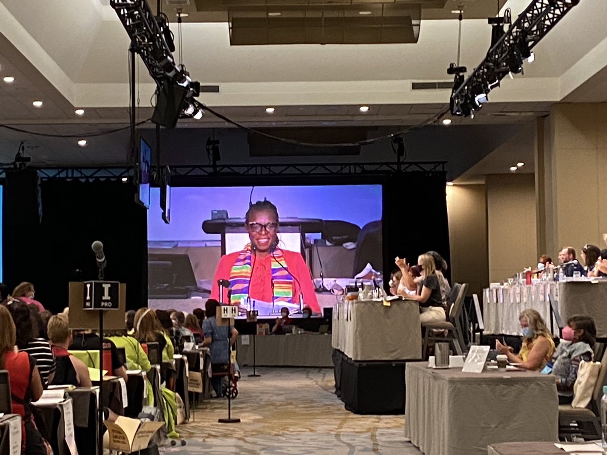 ETFOeducators's tweet photo. ⁦@ETFOpresident⁩ tells delegates - “There is much work to be done, but remember, the people of Ontario trust you when you speak about the needs and conditions of our schools. 
They do not trust the Premier or the Minister of Education.” #ETFOAM2022 https://t.co/gl20SSNjsQ