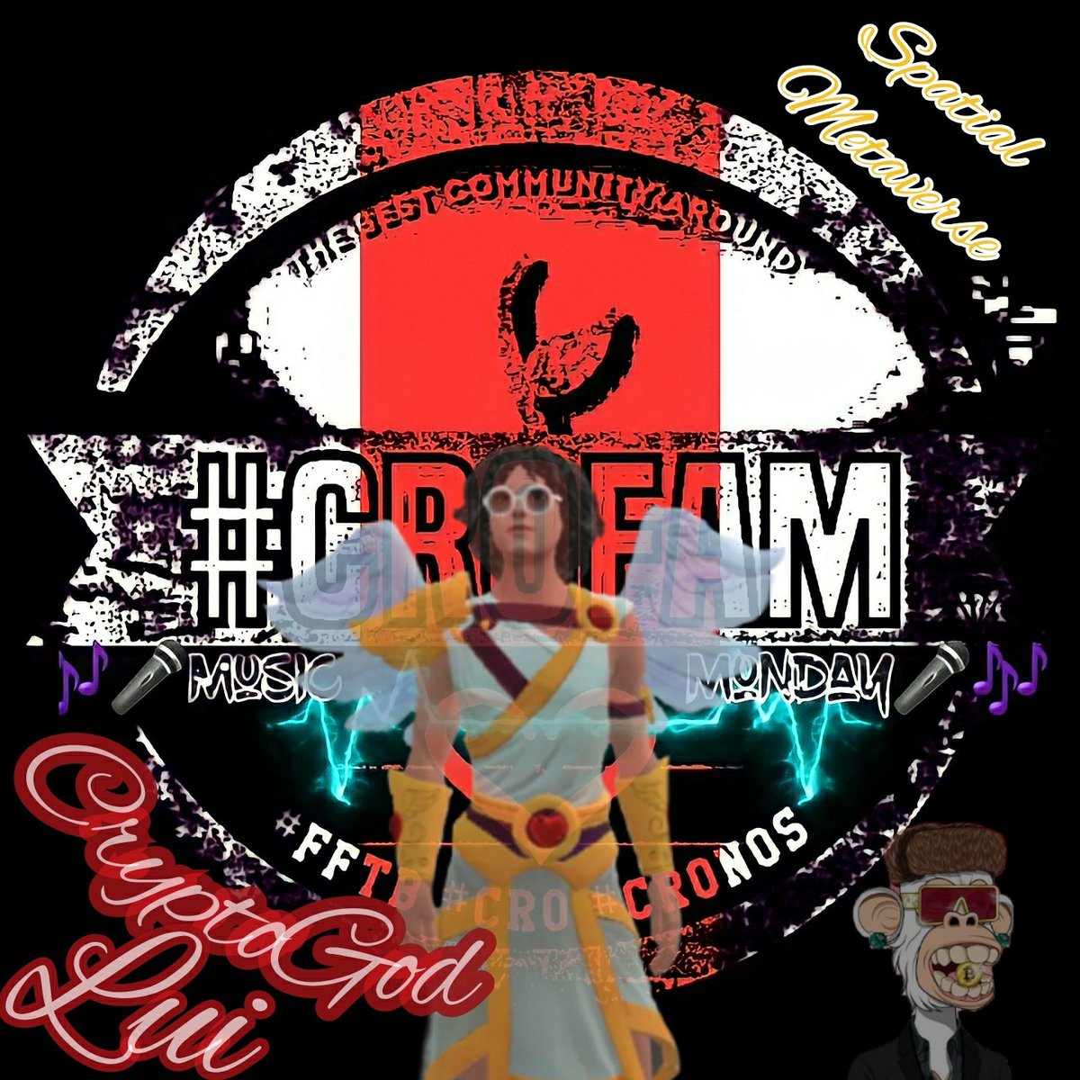 🎤#CROfam Music Monday🎤Live Performances 💫<a href="/cryptogodlui/">LUI</a>💫
Live Nft #GIVEWAY 
LIKE &amp; RETWEET
♥️♻️
Must be in space 

Set a reminder for my upcoming Space!👇
 x.com/i/spaces/1ZkJz…