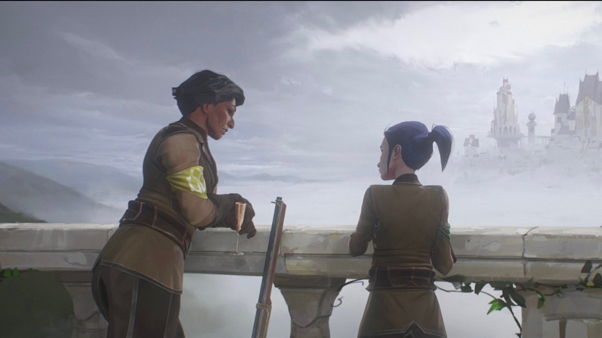 caitlyn_meow's tweet photo. Both Vander and Grayson (who also mentored Vi and Caitlyn respectively) tried to find a middle ground to bridge the rift between the two cities and years later Caitlyn and Vi are carrying out that same will. I doubt they know how connected they are but 🥺🥺
.
#arcane #caitvi https://t.co/Ry7vJvEtYG