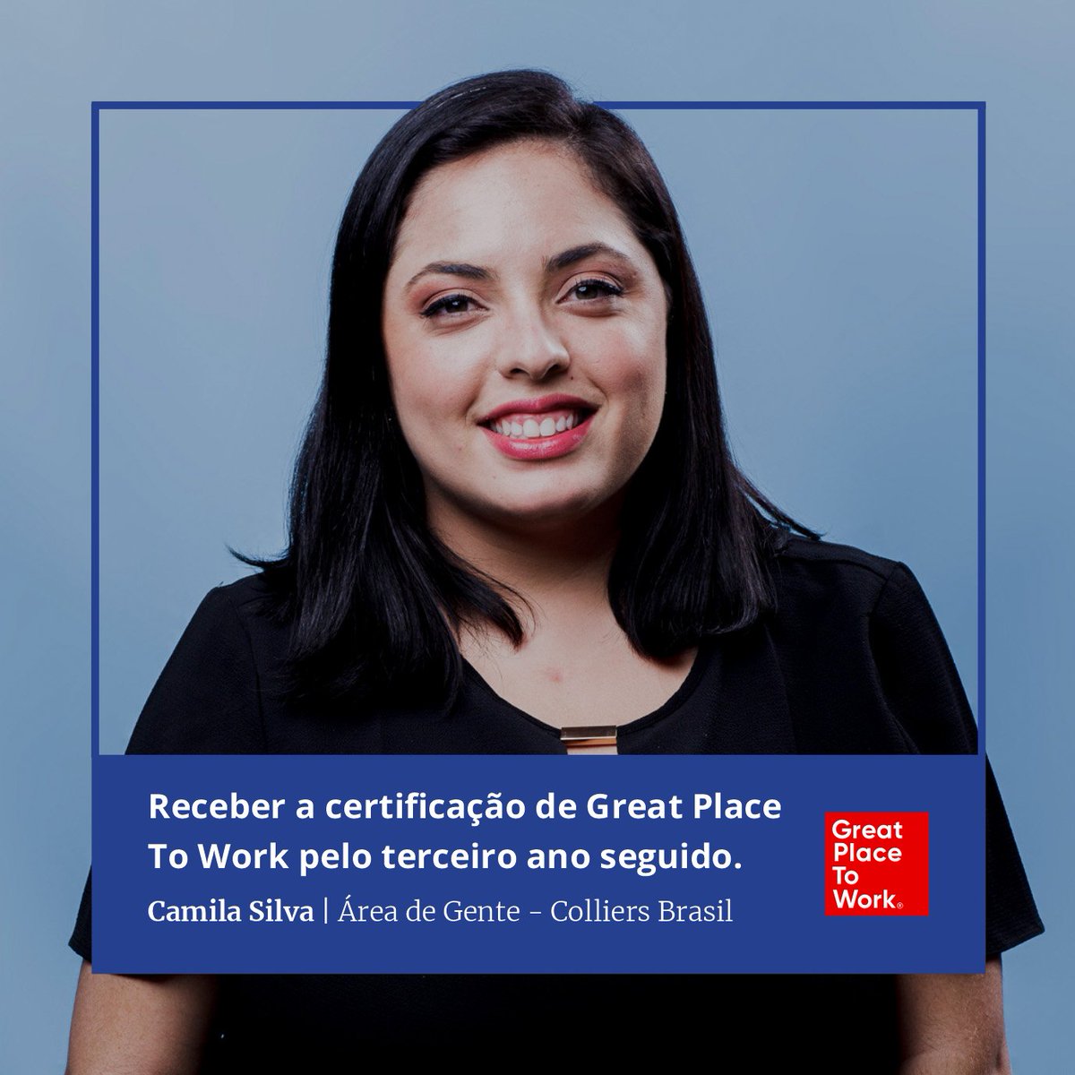 BrazilColliers's tweet photo. A Colliers Brasil foi reconhecida pelo terceiro ano consecutivo como GPTW. Com a aplicação dos valores da companhia no dia a dia dos colaboradores, acreditamos que a confiança desenvolvida internamente dá o tom para os relacionamentos que construímos com nossos clientes.

#GPTW https://t.co/X3r3ky5TRY