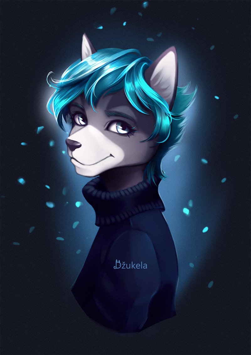 KelaDju's tweet photo. This is my fursona🐶 #myfursona #furryartist #furry #fursonaart #myartwork #portraitart https://t.co/gHL0mSavqP