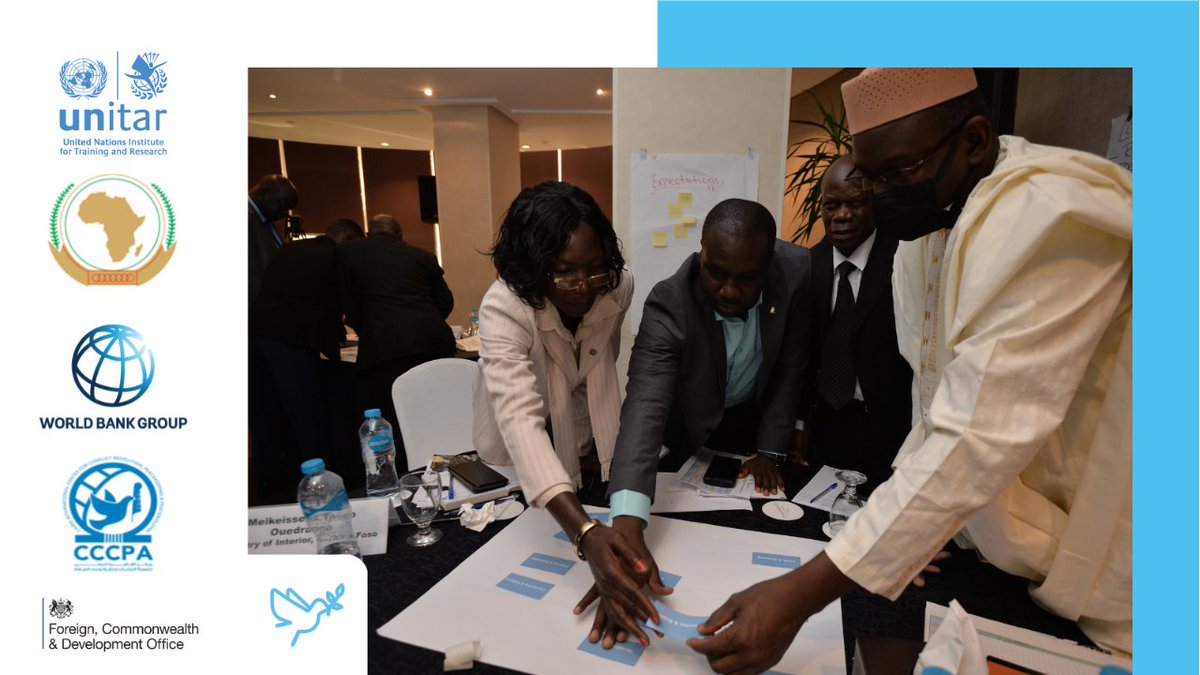 From 25th-29th July, UNITAR supported <a href="/CairoPeaceKeep/">🌐Cairo International Center for Peace (CCCPA)</a> in delivering a training on the AU OGNs on #DDR, focusing on #CVE, in partnership w/ <a href="/WorldBank/">World Bank</a> &amp; the <a href="/_AfricanUnion/">African Union</a> in Cairo, Egypt.

11 participants selected from DDR Commissions &amp; National Ministries attended the training.