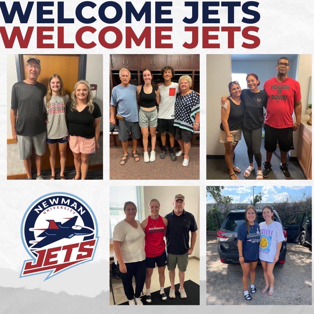 NewmanJetsWBB's tweet photo. Second round of Jets landed on campus today! Welcome home! 🤍 https://t.co/DFFcm2amT1