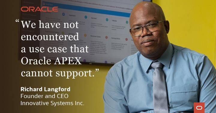 Bev Crair (@bevcrair) on Twitter photo Love our customers speaking for us! Meet the latest star of the <a href="/OracleAPEX/">Oracle APEX</a> App Creator Spotlight series—Richard Langford. His PeoplePay app streamlines HR management in Guyana and pays more than 8,000 employees from 20 different companies. #developers social.ora.cl/6011M6BmT Love our customers speaking for us! Meet the latest star of the <a href="/OracleAPEX/">Oracle APEX</a> App Creator Spotlight series—Richard Langford. His PeoplePay app streamlines HR management in Guyana and pays more than 8,000 employees from 20 different companies. #developers social.ora.cl/6011M6BmT
