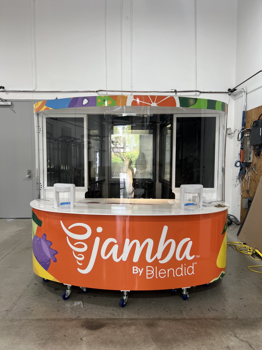 myblendid2's tweet image. You already heard the news that we're bringing Jamba by Blendid to @LovesTravelStop in Williams, CA. Now get a behind the scenes look at our kiosk, wrapped and ready to be shipped this week from our manufacturing facility!

#foodtech #foodrobotics #travelstops #newlocation