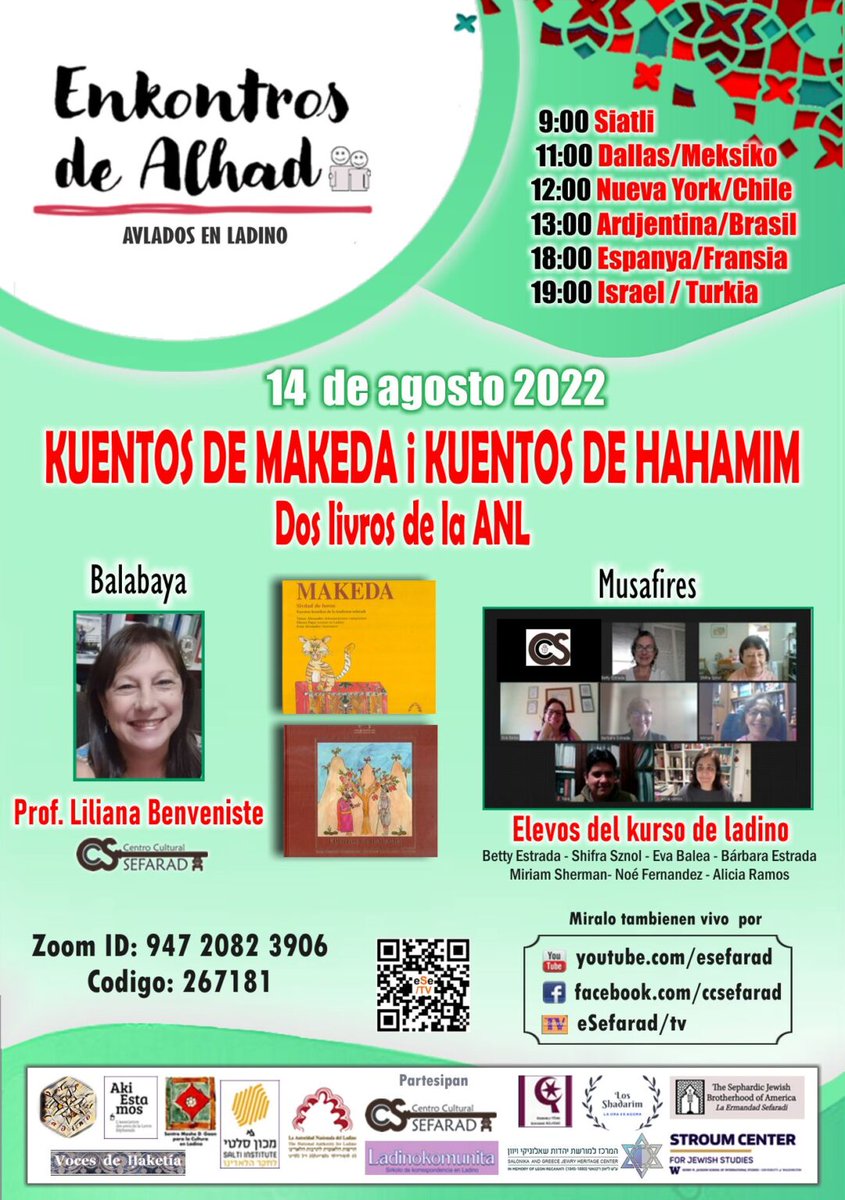 Mira el programa de ayer youtube.com/esefarad
#ladino #judeoespañol #esefarad #ccsefarad