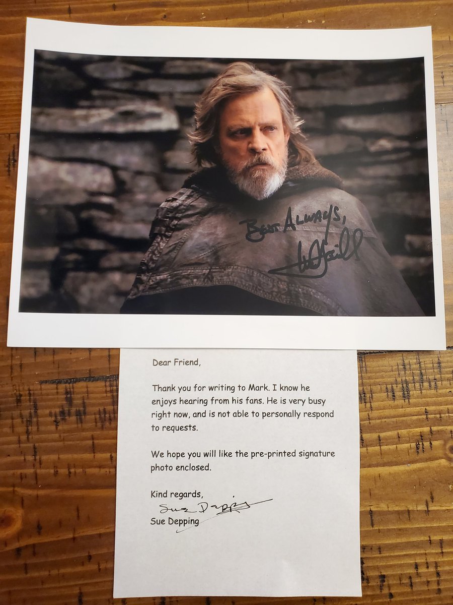 JSPK02's tweet photo. @MarkHamill Thank you so much for the autographed picture for my daughter's wedding gift. Incredibly kind gesture. https://t.co/ftSfzlrttu