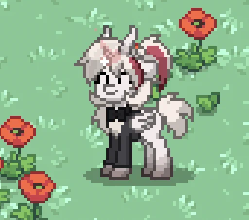 it has a lil suit now  