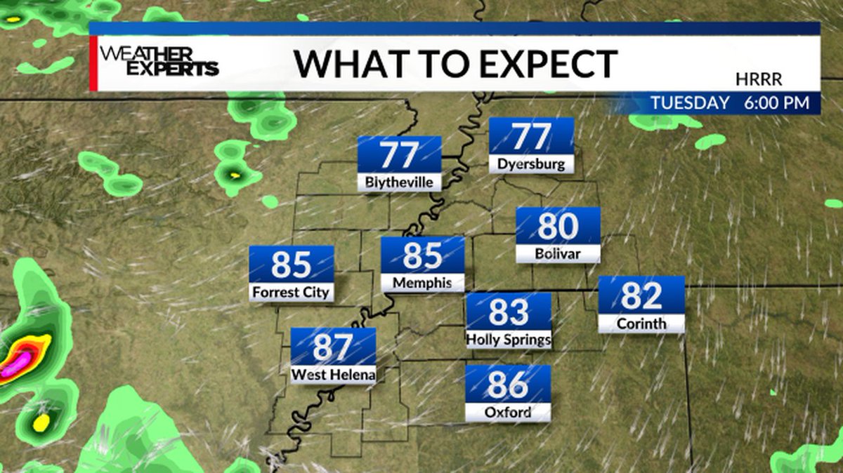 Forecast for tomorrow afternoon.