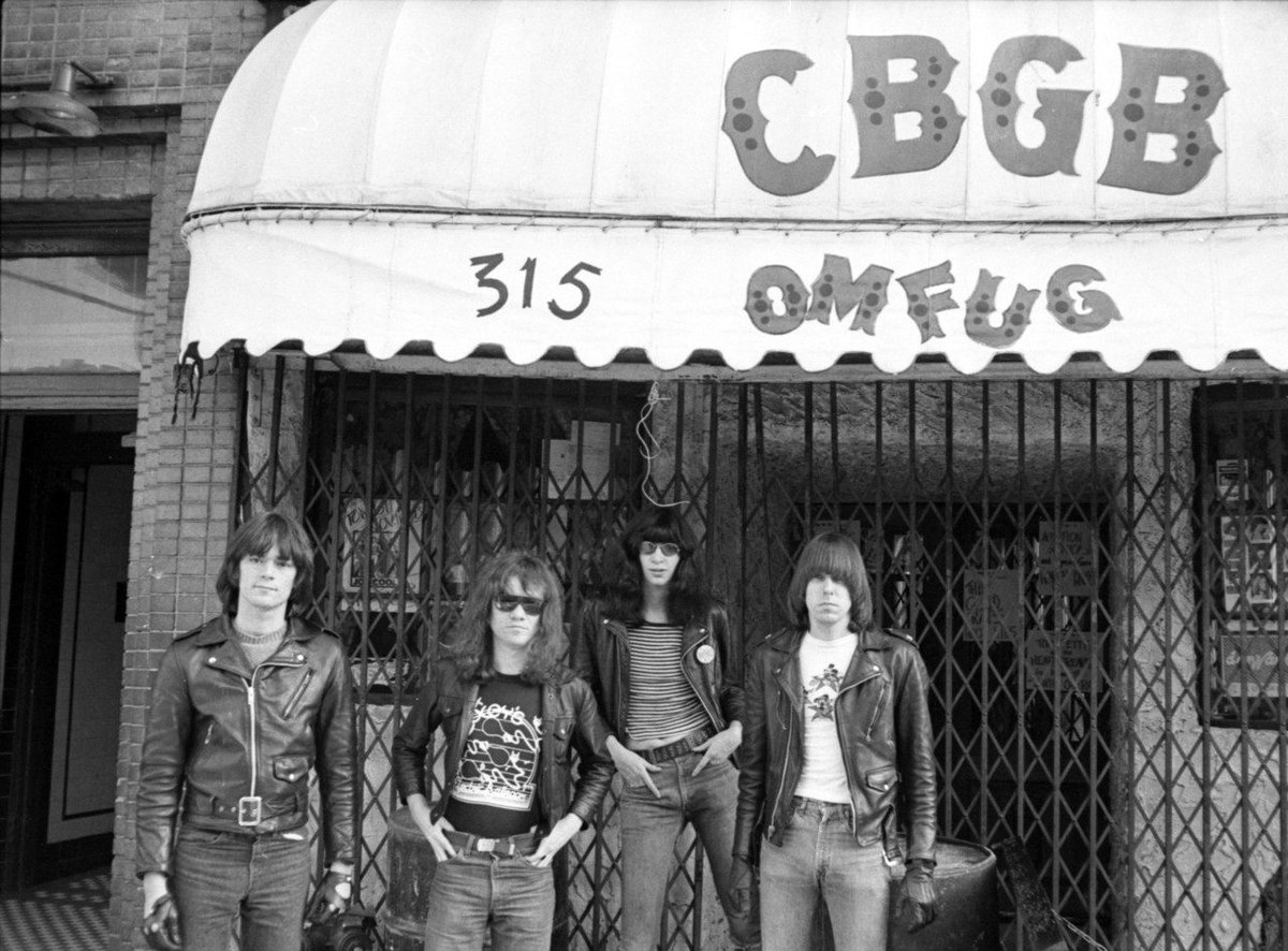 PunkRockStory's tweet photo. 48 years ago today
Jeffrey Hyman, John Cummings, Douglas “Dee Dee” Colvin and Tommy Erdelyi made their first appearance at CBGB on August 16, 1974. The rest is history.

#punk #punks #punkrock #ramones #cbgb #history #punkrockhistory #otd https://t.co/MKeGodpCcy